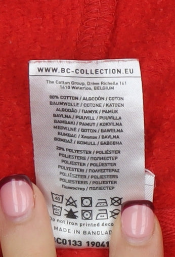 B&C Collection Women's Red Full Zip Hoodie Size M