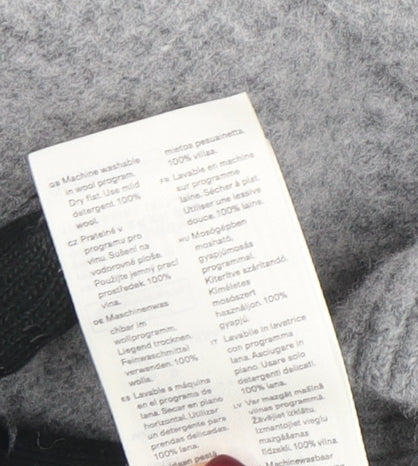 Arket Women's Grey Roll Neck Wool Jumper Size S