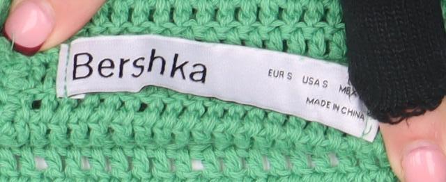 Bershka Women’s Green Crochet Halter Camisole Top Size S