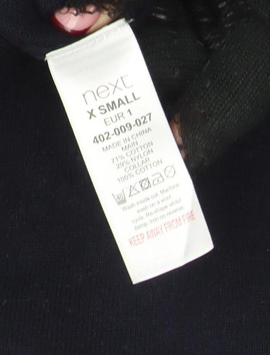 Next Men's Blue V-Neck Cotton Pullover Jumper XS