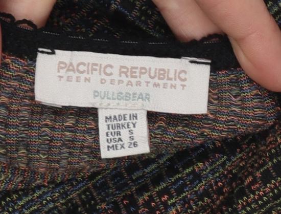 Pull&Bear Teen Department Multicoloured Knit Midi Skirt S