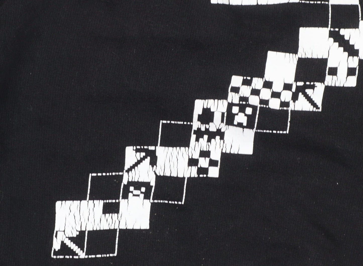 ZARA Girls Black Minecraft Pullover Hoodie Size 10 Years Graphic Print