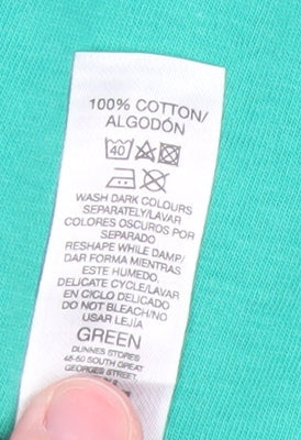 Dunnes Men's Green Regular Fit Cotton Short Sleeve T-Shirt M