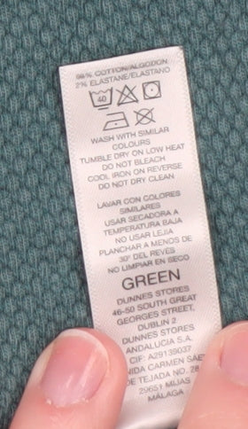 Dunnes Men’s Green Short Sleeve Crew Neck Cotton T-Shirt M