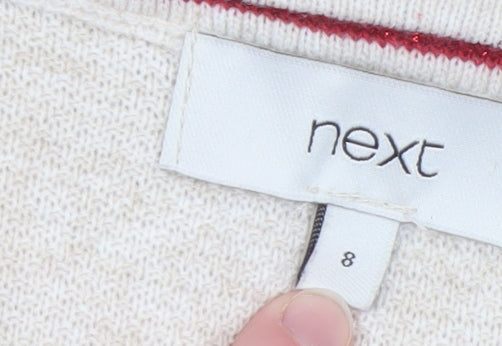 Next Women’s Beige Dog Christmas Jumper Size 8