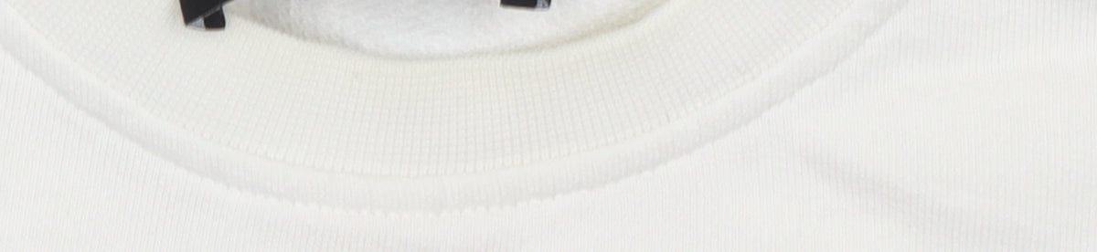 Karl Lagerfeld Women White Medium Crew Neck Logo Sweatshirt