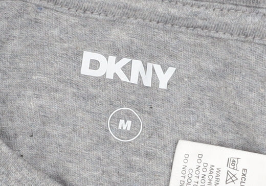 DKNY Men's Grey Cotton Crew Neck Short Sleeve T-Shirt M