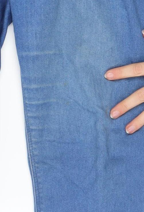 Denim Co. Womens Blue Size 16 Straight Leg Mid Rise Stretch Jeans