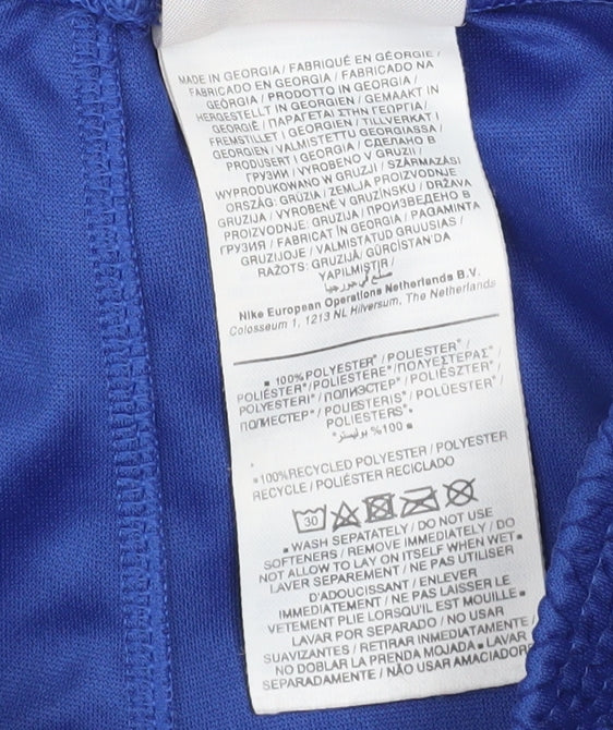 Nike Boys Blue Chelsea Football Club L Sports Shorts Polyester