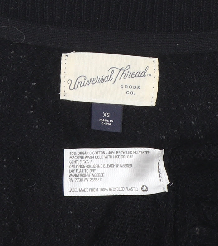 Universal Thread Women’s Black XS Open Front Knit Cardigan