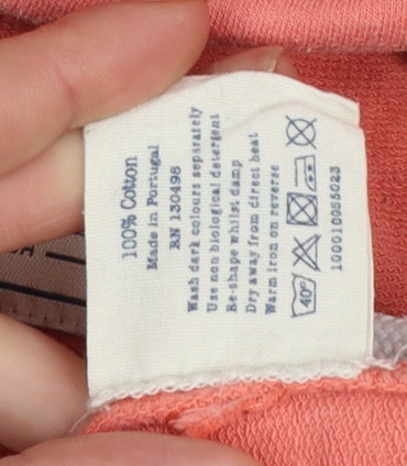 Jack Wills Women's Pink Pullover Hoodie UK 10 100% Cotton