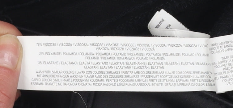 Denim Co. Girls Black Skinny Jeans 10-11 Years Stretch Viscose Blend