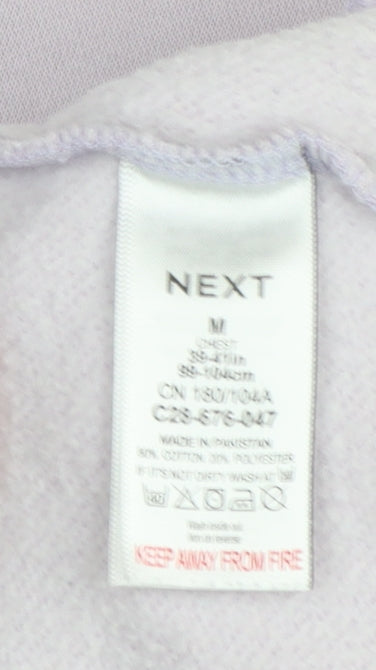 Next Men’s Purple Crew Neck Zip Pocket Sweatshirt Size M