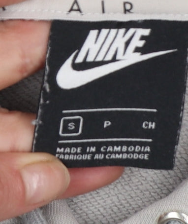 Nike Air Women's Grey Pullover Hoodie Small Relaxed Fit Logo