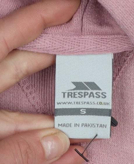 Trespass Women's Pink Pullover Hoodie Small Cotton Blend Casual