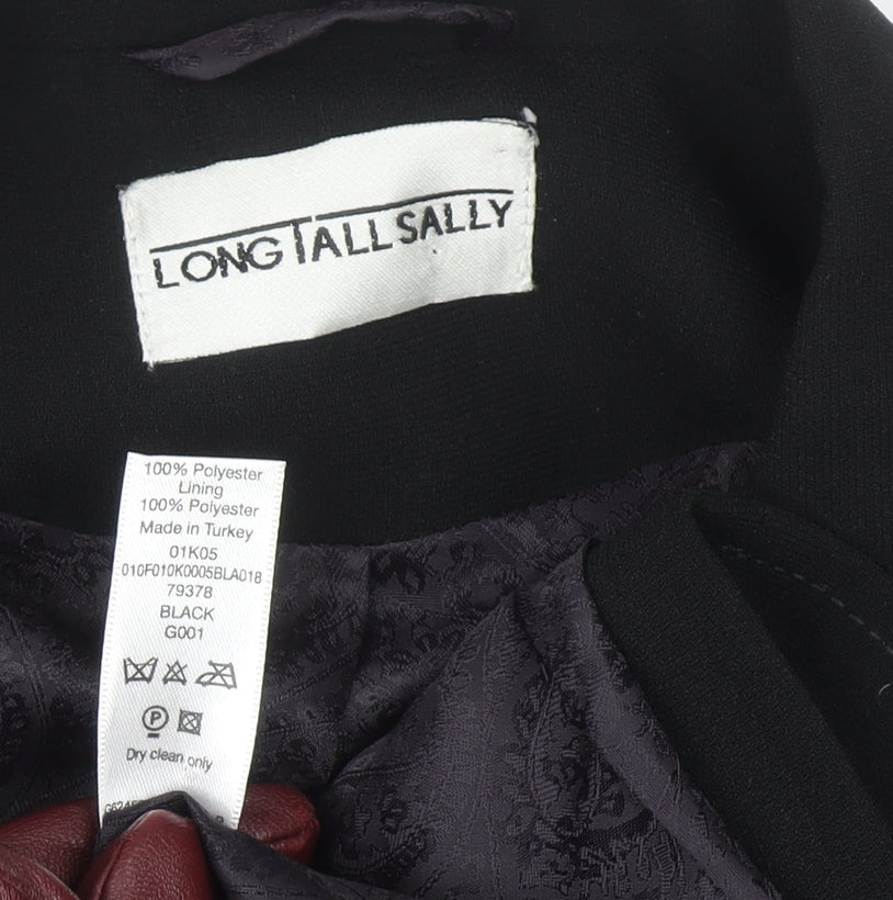 Long Tall Sally Women Black Size 18 Polyester Tailored Blazer Jacket