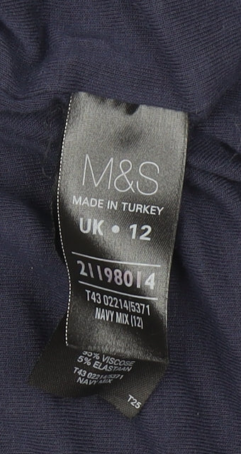 Marks & Spencer Women Blue Polka Dot Jersey Cardigan Size 12