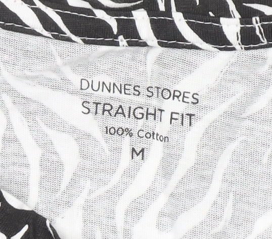 Dunnes Women’s Black Zebra Print Cotton T-Shirt M