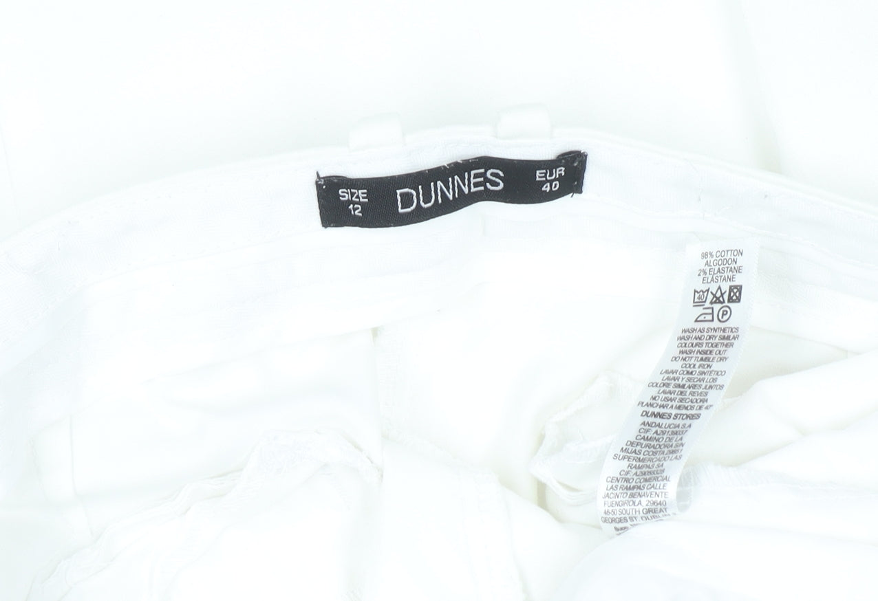 Dunnes Women’s White Chino Stretch Trousers Size 12