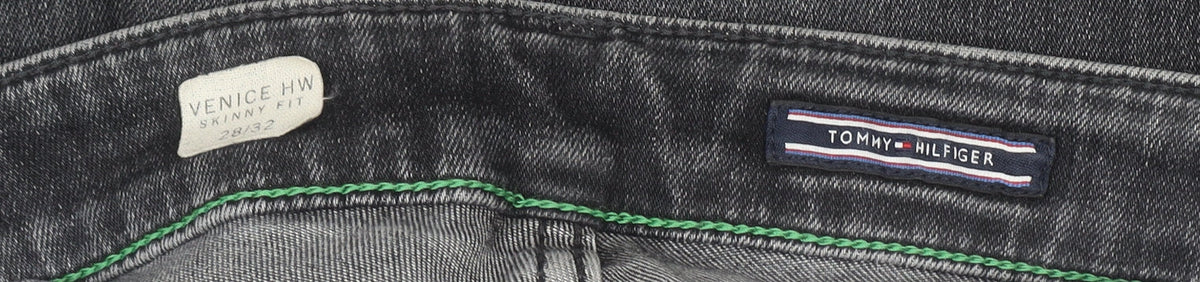 Tommy Hilfiger Men's Black Skinny Fit Jeans 28W 32L Venice HW