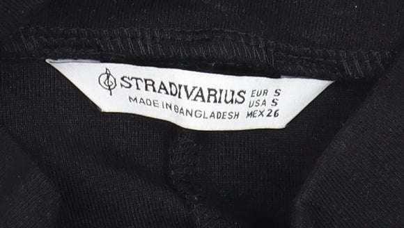 Stradivarius Women’s Black Bodycon Long Sleeve Short Dress Size 8