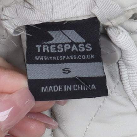 Trespass Women's Beige Quilted Hooded Puffer Jacket Size S