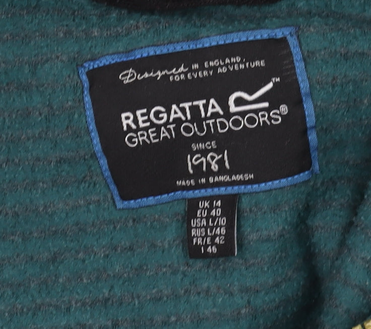 Regatta Men's Green Fleece Half Zip Pullover Sweatshirt Size L