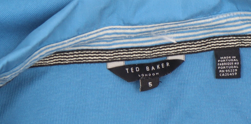 Ted Baker Men’s Blue Cotton Polo Shirt Size L Regular Fit