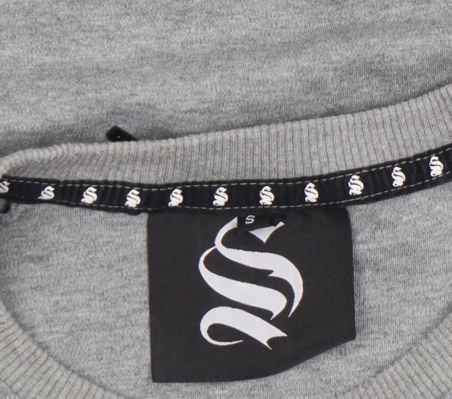 Sinners Attire Men's Grey Crew Neck Logo Sweatshirt Size S