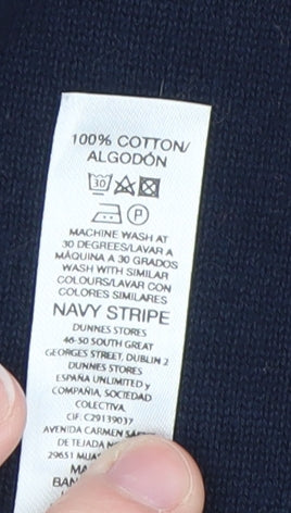 Dunnes Men’s Navy Blue Cotton Crew Neck Pullover Jumper M
