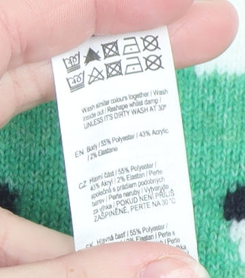 F&F Women’s White Star Stripe Knit Jumper Size 14
