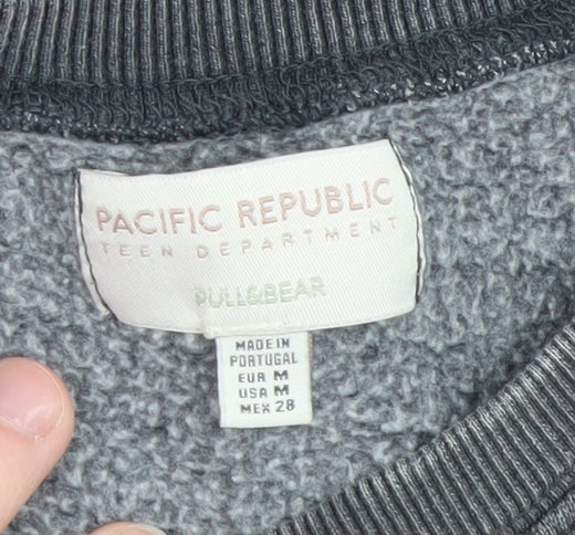 Pull&Bear Pacific Republic Teens Grey New York Pullover Sweatshirt M
