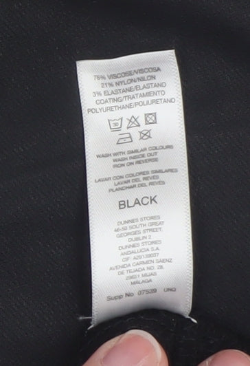 Gallery Women’s Black Faux Leather Skinny Jeggings Size 10