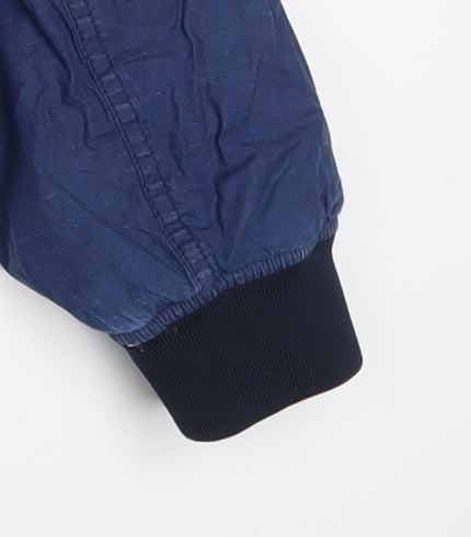 1975 Original Denim Men's Blue Cotton Bomber Jacket Size L