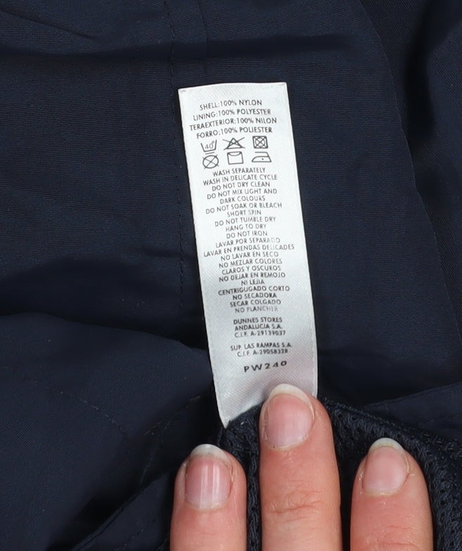 St Bernard Womens Blue Hooded Anorak Jacket Size 14 Water Resistant