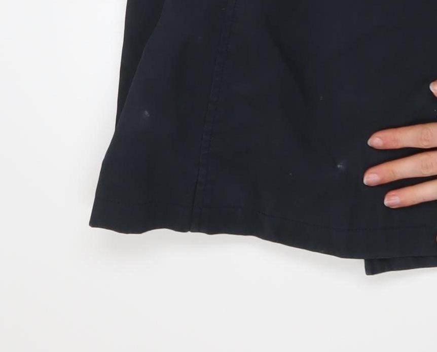 Jack Wills Women's Blue Cotton Blend Long Trench Coat Size 10