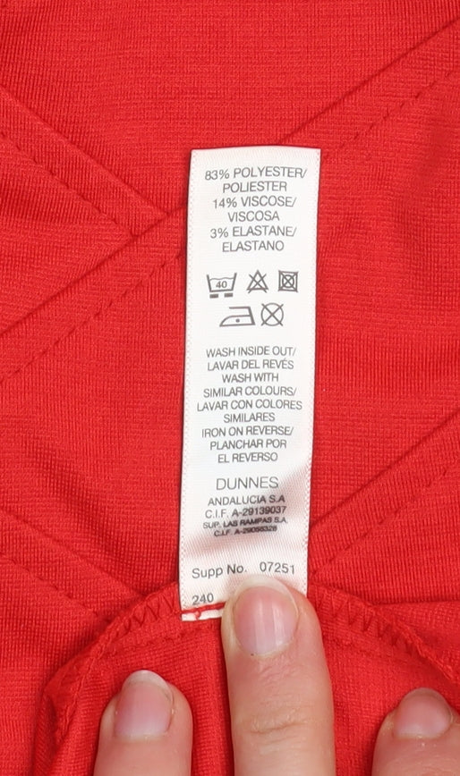 St. Bernard for Dunnes Women Red Sheath Knee Length Dress Size 16