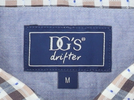 DG’s Drifter Men’s Brown Checked Short Sleeve Button-Up Shirt M