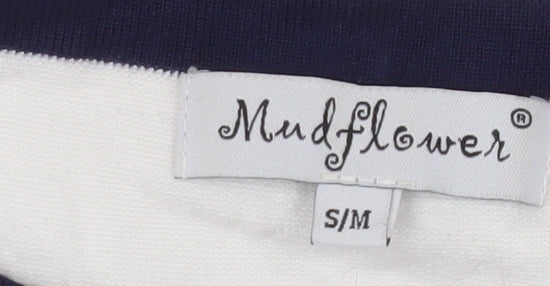 Mudflower Women’s Ivory Crew Neck Long Sleeve Pullover Jumper S
