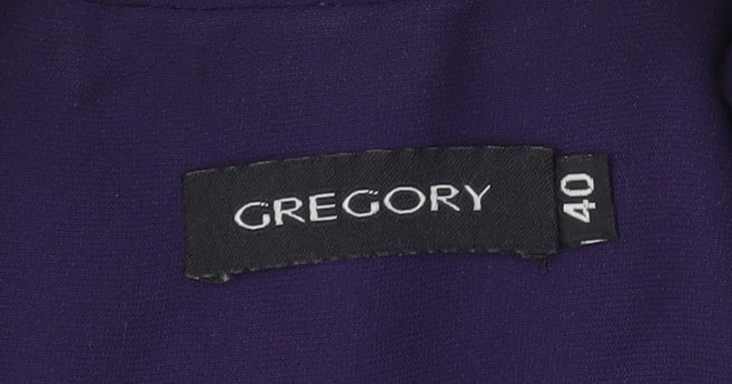 Gregory Women's Purple Blazer Size 12 Tailored Two-Button Jacket