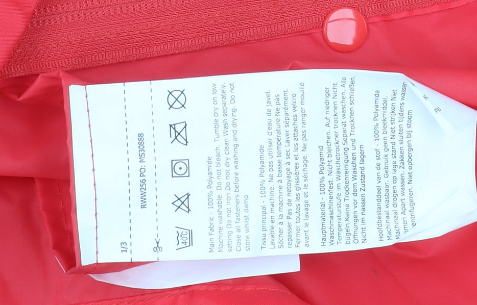 Regatta Womens Red Waterproof Hooded Rain Jacket UK 12
