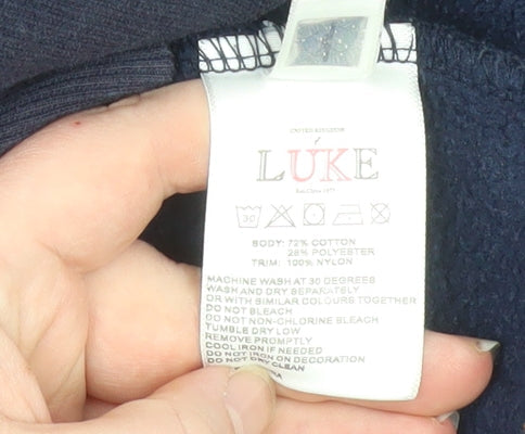 Luke Men's Blue Medium Hooded Full Zip Jacket