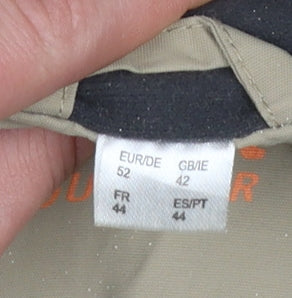 Crivit Men's Beige Waterproof Hooded Outdoor Jacket Size 42 Regular Fit