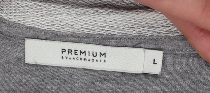 Jack & Jones Men's Grey Knit Pullover Sweatshirt L