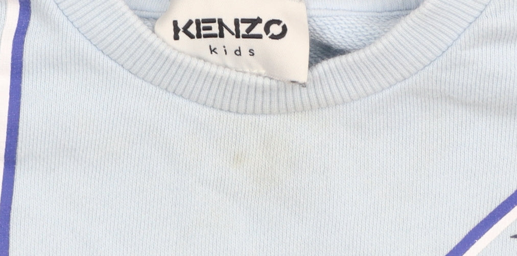 Kenzo Kids Girls Blue Jungle Animal Print Sweatshirt 2 Years