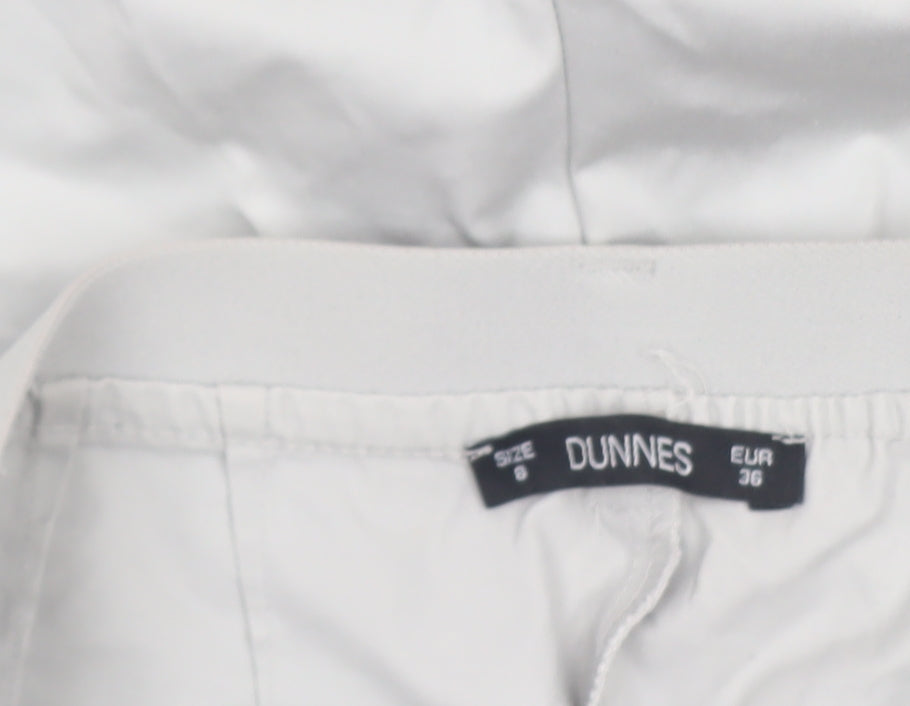 Dunnes Women's Beige Chino Trousers Size 8 Cotton Blend