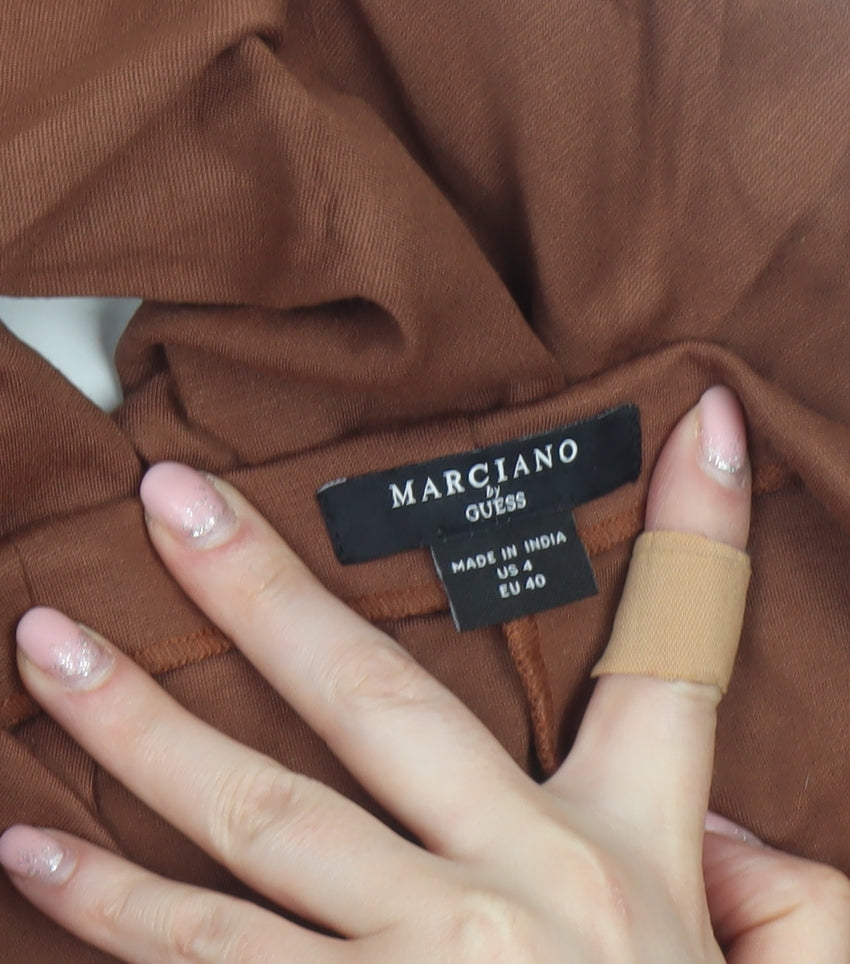 Guess Marciano Women’s Brown Leather Skinny Trousers Size 12