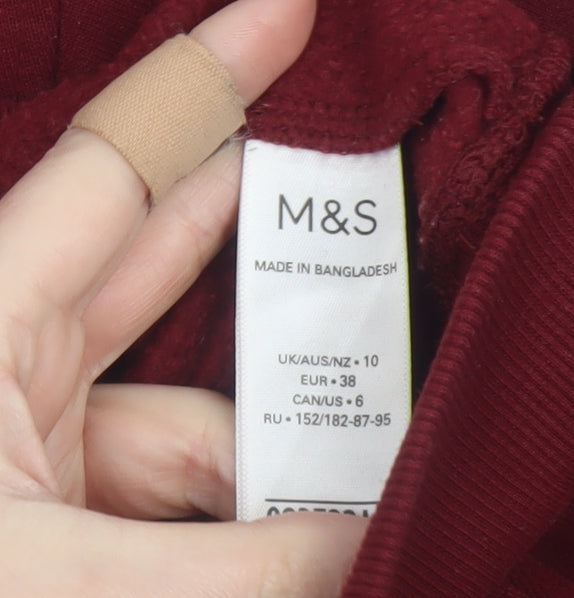 Marks & Spencer Women's Burgundy Mock Neck Pullover Sweatshirt Size 10