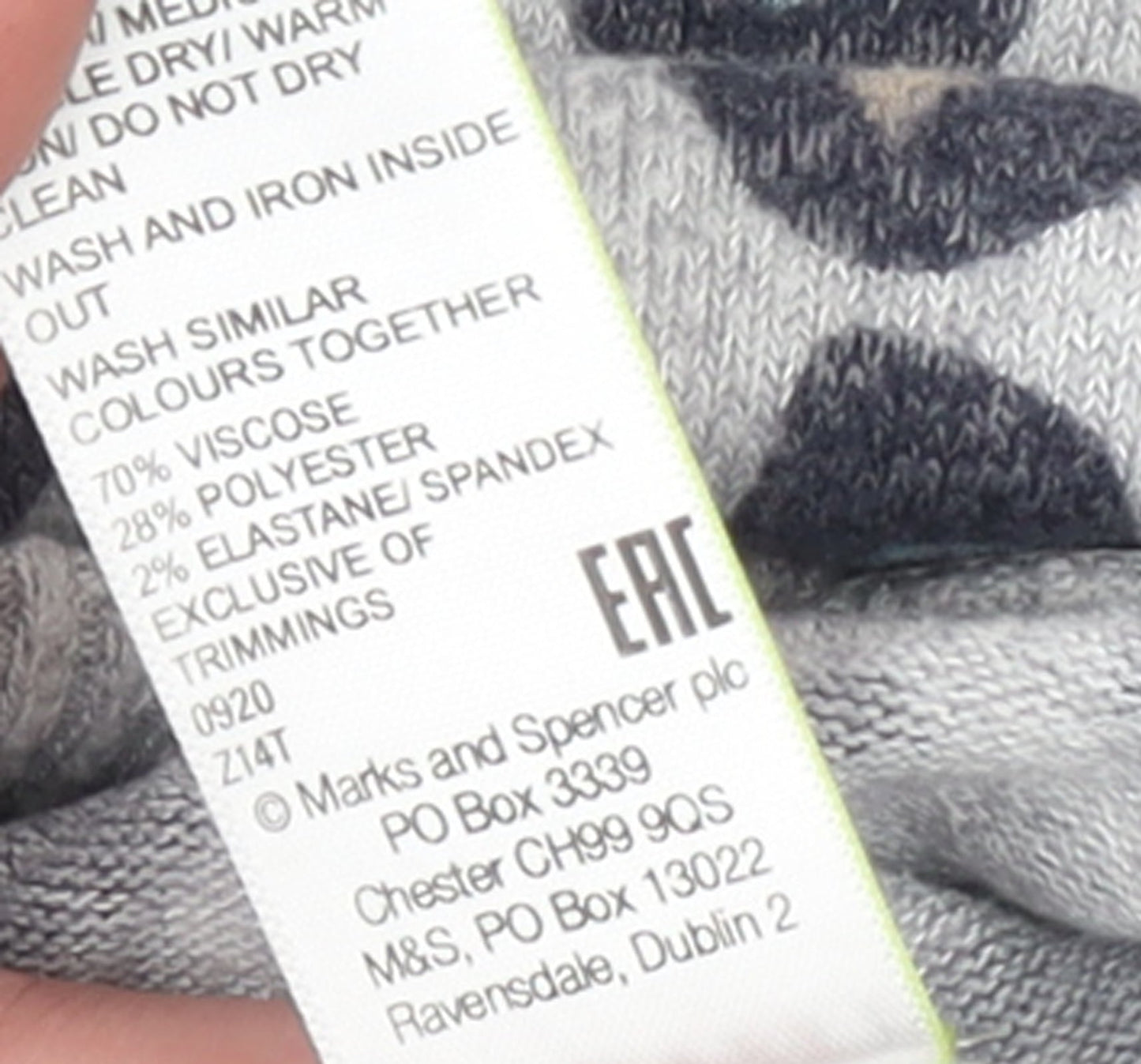 Marks and Spencer Girls Grey Animal Print Pullover Jumper 10-11 Years