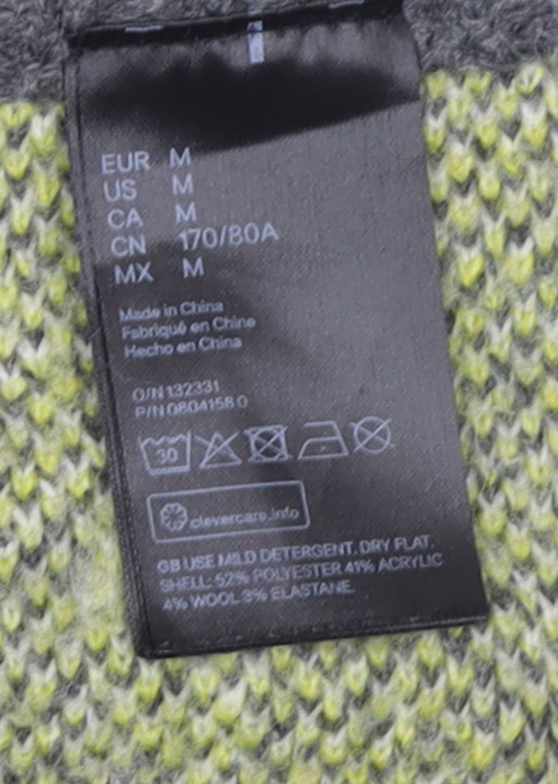 Pringle of Scotland x H&M Women's Grey Argyle Wool Blend Pencil Skirt Size M